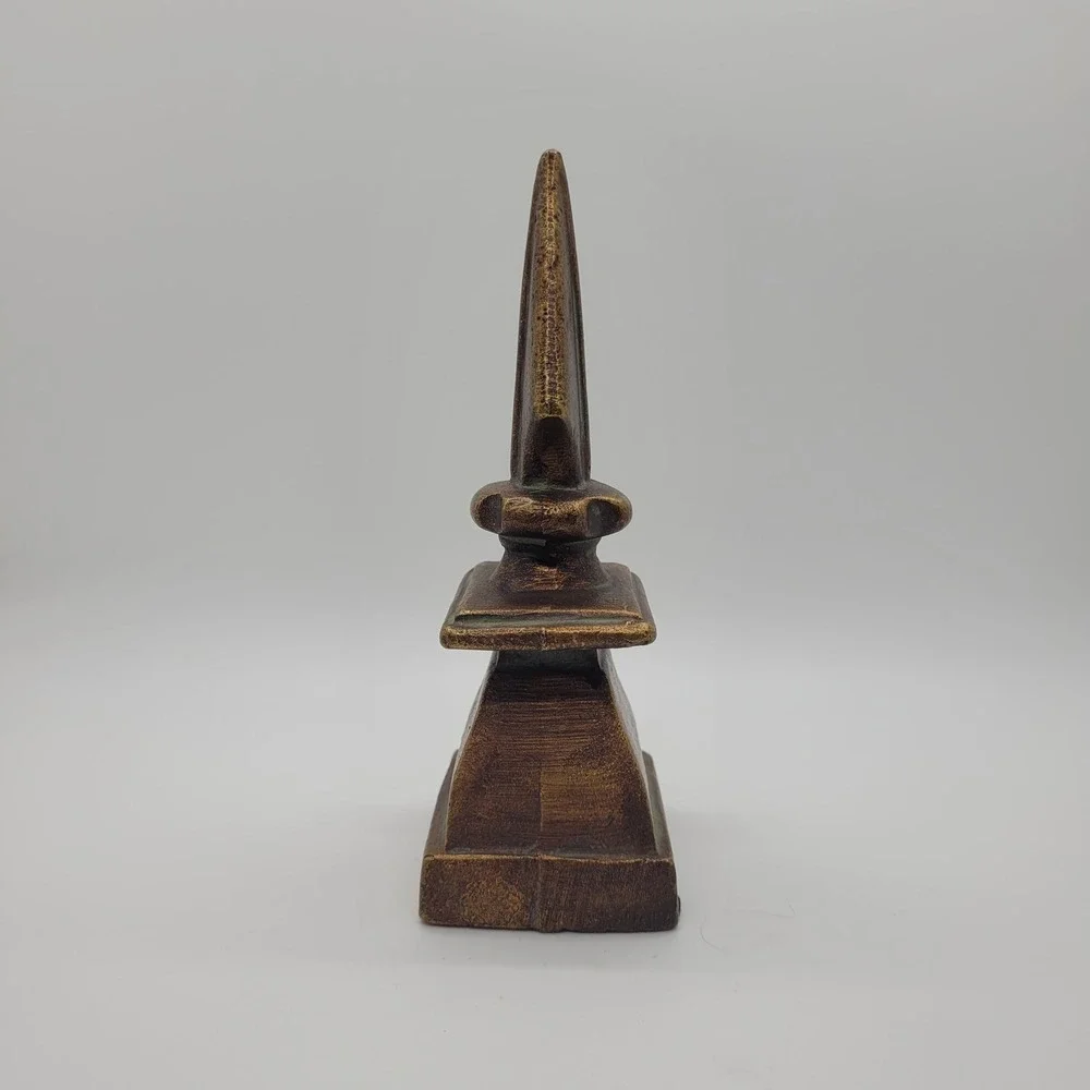 Vintage‎ Style Cast Iron Spearhead Finial Architectural Decor Paperweight